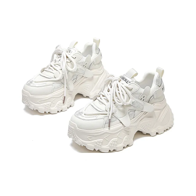 WOOS BOBO Breathable Lightweight Height Increasing Low Top Chunky Sneakers Women's-13