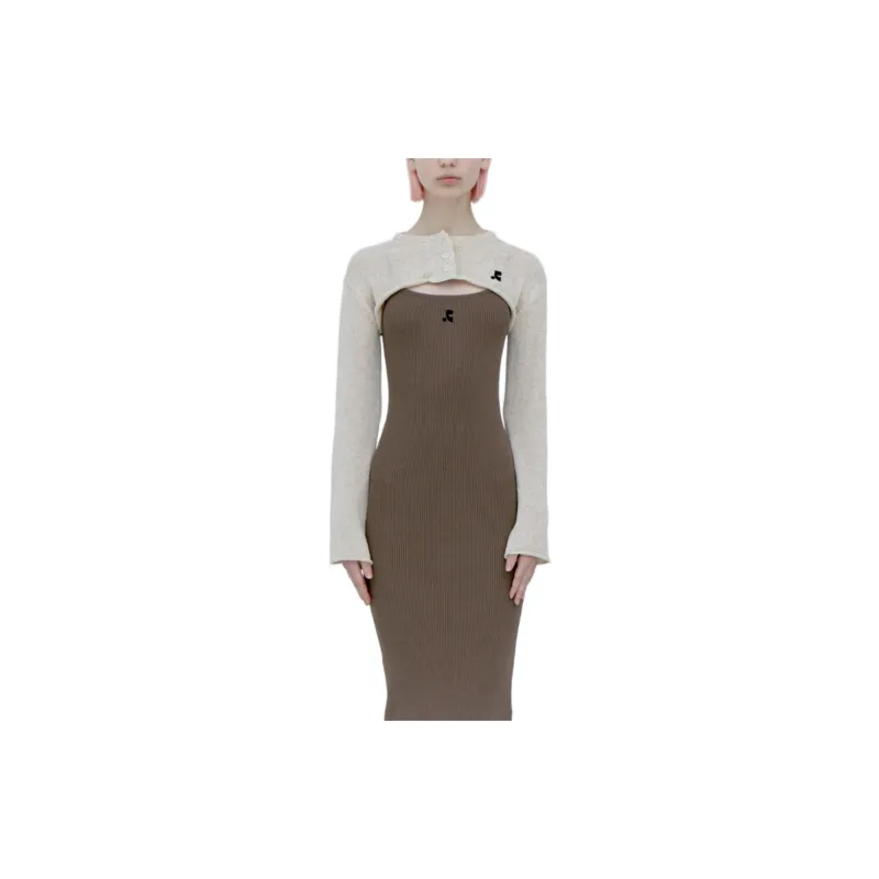 Rest&Recreation SHORT BOLERO CARDIGAN Cropped Coats Women's BEIGE/Beige-2