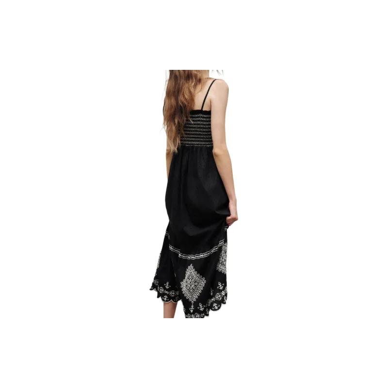 ZARA Slip Dresses Women's Black/White-3