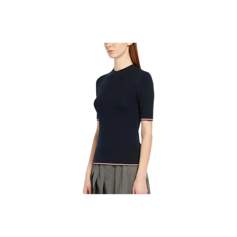 THOM BROWNE Crop Tops Women's Marine Blue-3