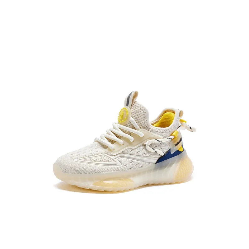 Hush Puppies Lightweight Low-Top Sports Casual Shoes Beige Kids'-1