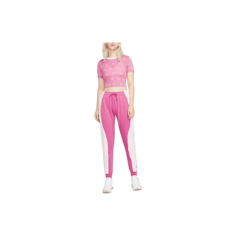 Nike Printed Short sleeve 'Pink/White' Top-1