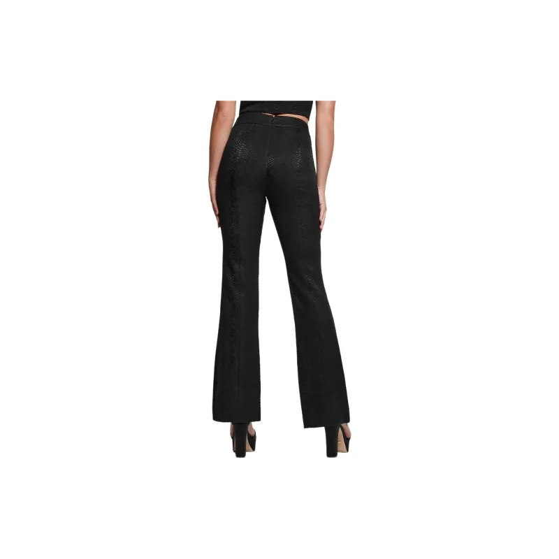 GUESS FW23 Kiersten Lace-Up Pants Jeans Women's Black-3