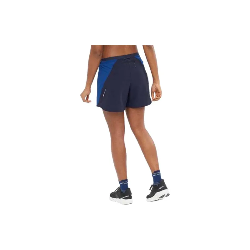 SALOMON CROSS 5' Casual Shorts Women's Marine Blue-3