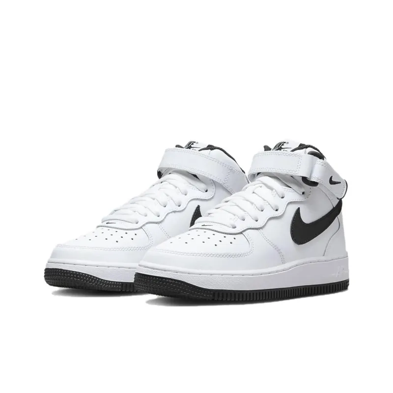 Nike Air Force 1 Mid LE GS White Black-2