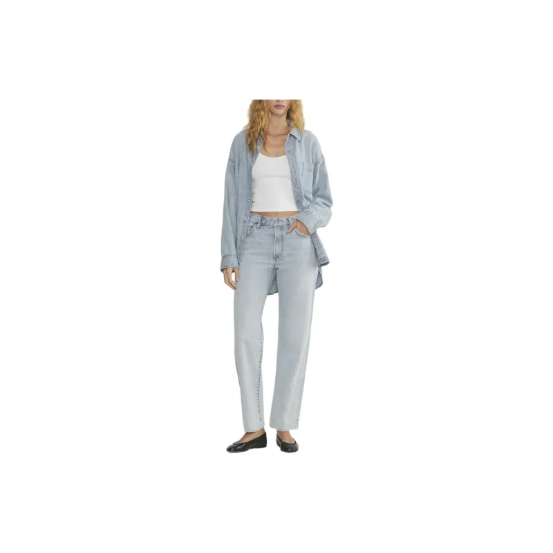 ARITZIA Denim Forum The '90s Marlo Hi-Rise Baggy Jean Jeans Women's 15 Years BRL Thr Bleu/Light Blue-1