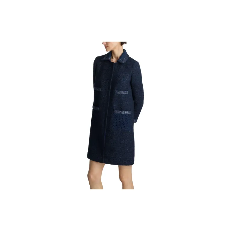St. John Single-breasted Tweed Coat-4