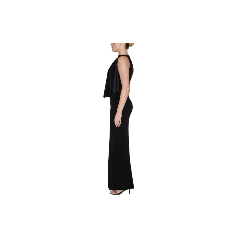 Khy DROP 004 Sueded Stretch Knotted Maxi Dress Sleeveless Dress Women's Black-3