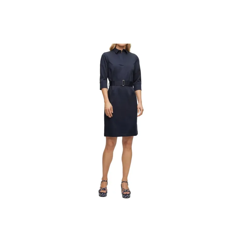 HUGO BOSS Short Sleeved Dress Women's Dark Blue-3