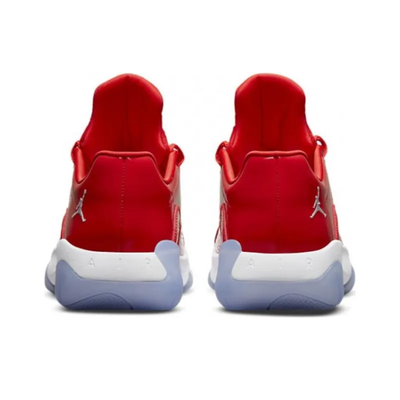 Jordan Air Jordan 11 Anti Slip Wear Resistant Low Top Vintage Basketball Shoes Men's Red White-4