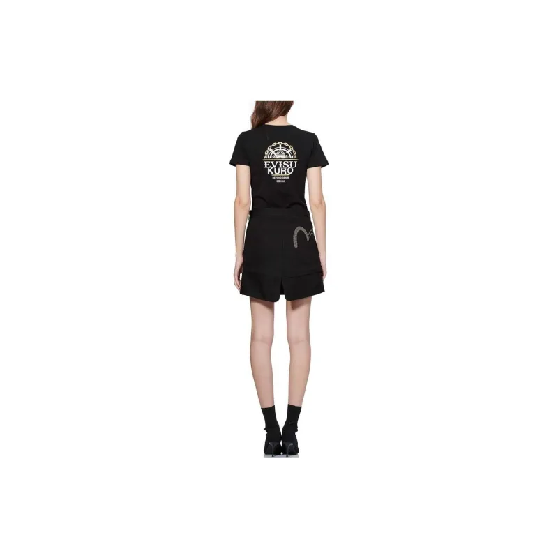 EVISU Denim Short Skirts Women's Black-2