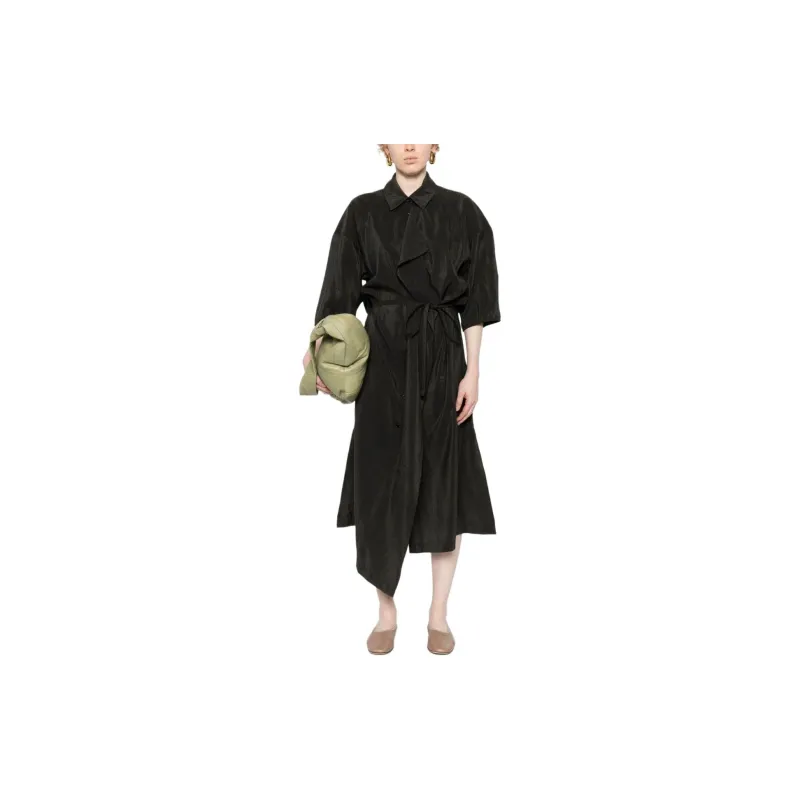 Lemaire Asymmetrical Shirt Dress 'Dark Espresso'-1