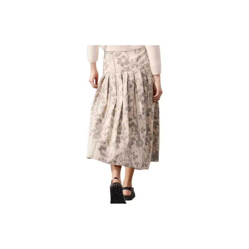 ZARA Casual Long Skirt Women's Sand-3