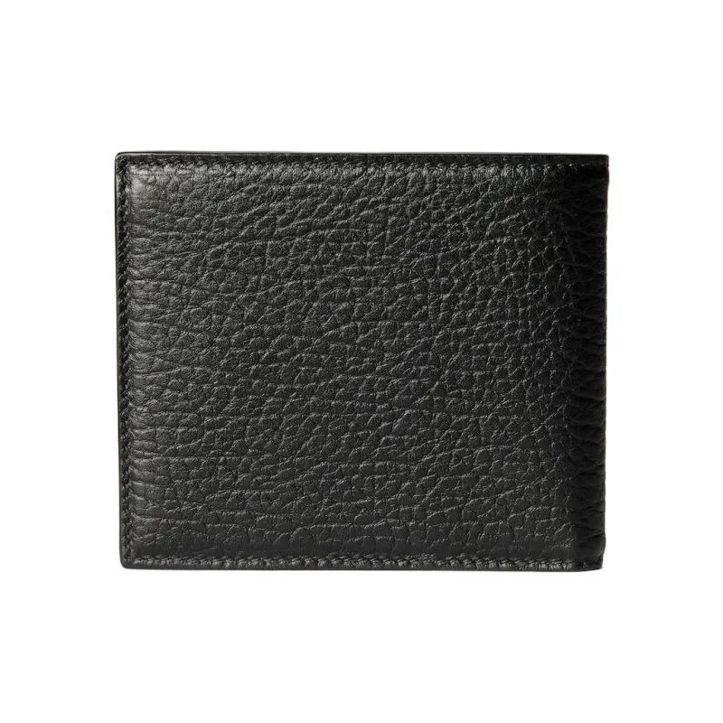 GUCCI Grain Leather Wallet Men's Black-2
