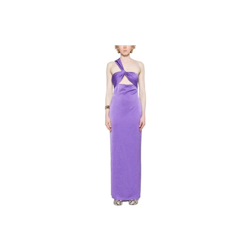 NANUSHKA Maseco Twisted Crisp Satin Maxi Dress-1