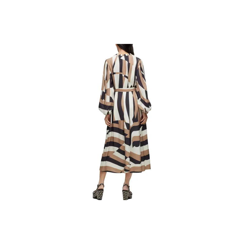 HUGO BOSS Long Sleeved Dresses Women's Brown-2