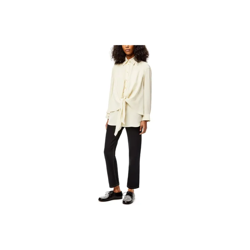 LOEWE Women's Anagram Pocket Tapered Denim Jeans Black-1