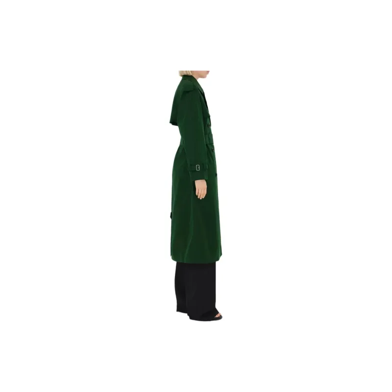 Burberry Long Silk Trench Coat-4