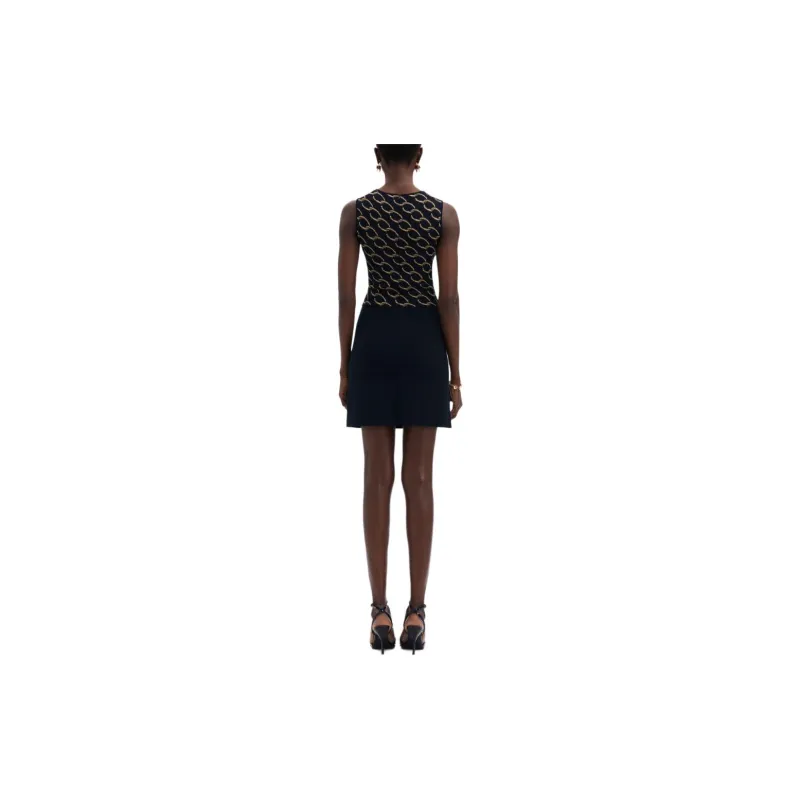 Oscar De La Renta Oscar Chain-link Knitted Dress-2