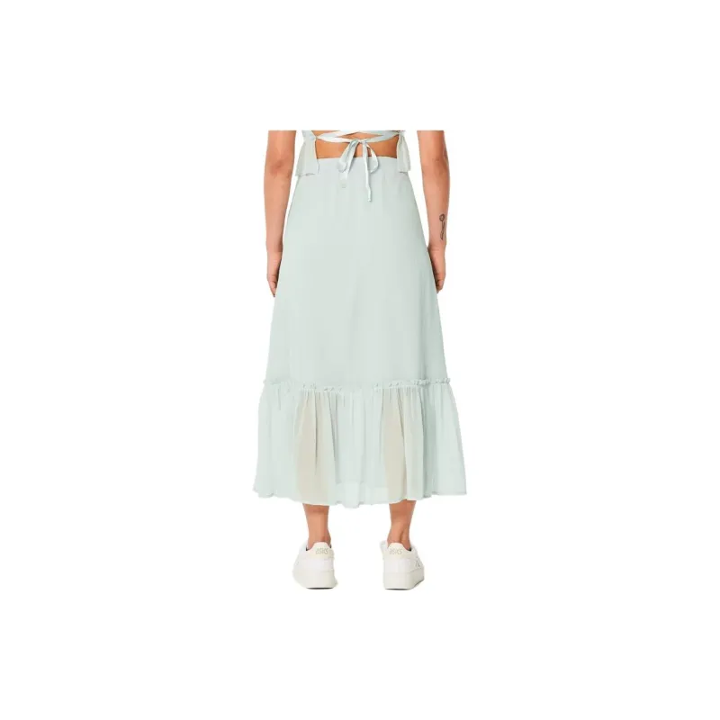 Hollister Casual Long Skirts Women's Mint Green-3