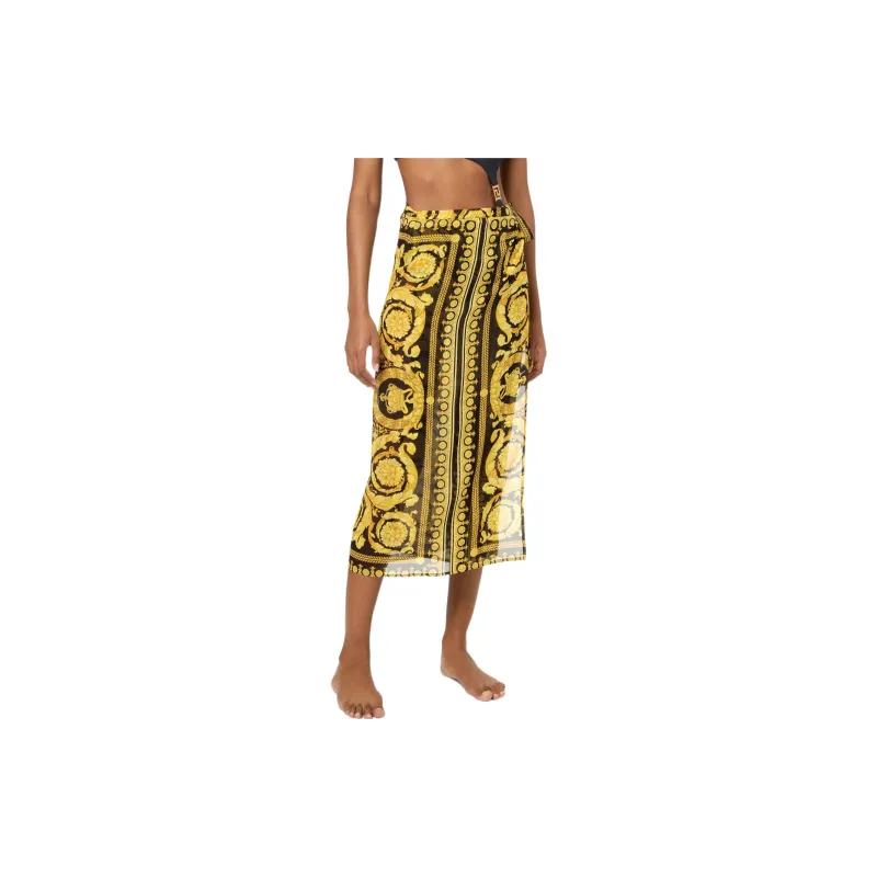 VERSACE Casual Long Skirts Women's Yellow-1