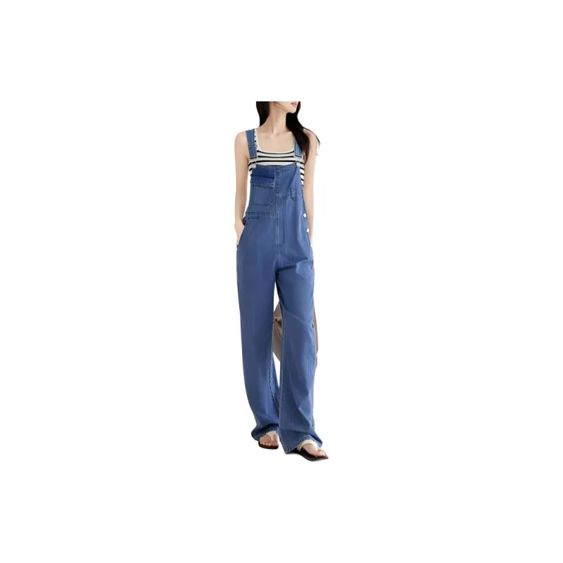 DIALOGUE Overalls Women's Denim Blue-2