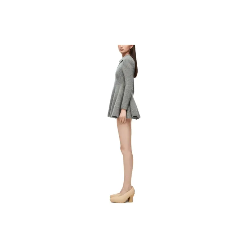 LOEWE Long Sleeved Dresses Women's Gray-3