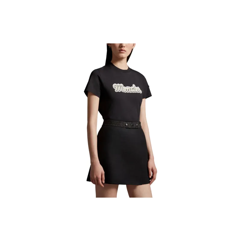 Moncler Logo flocked T shirt-2