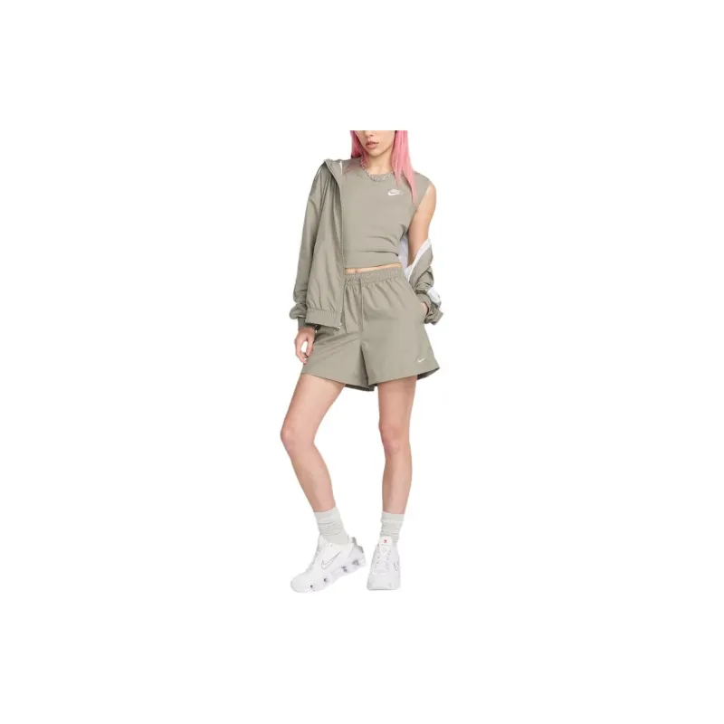 Nike Sportswear Classics Wovens Casual Shorts Women's Light Army Green-1