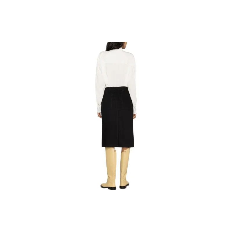 Lemaire Casual Long Skirt Women's Black-3