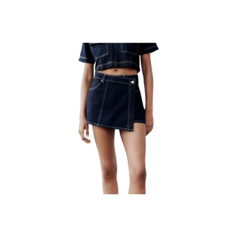 ZARA Denim Shorts Women's Light Blue-2