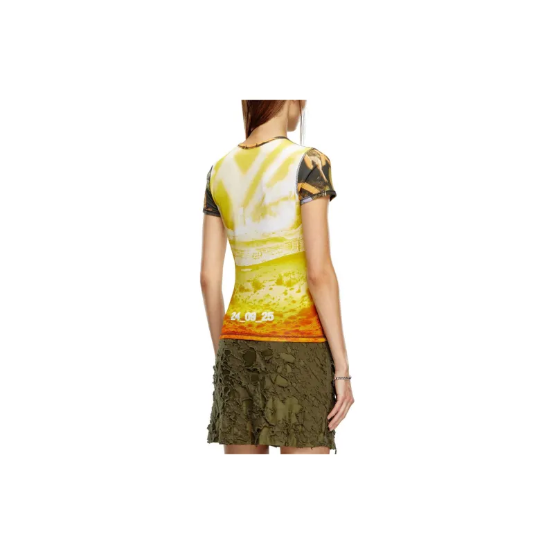 DIESEL T Uncutie Long P8 Graphic print EcoVero T shirt-3