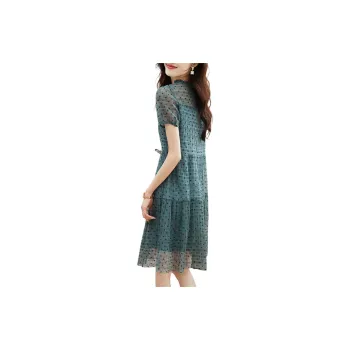 Mo Han Yi Mei Short Sleeved Dress Women's Green