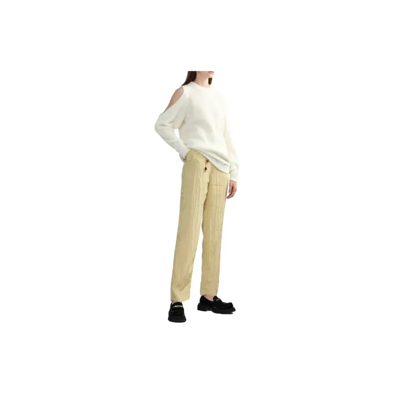 GANNI Casual Pants Women's Yellow-4