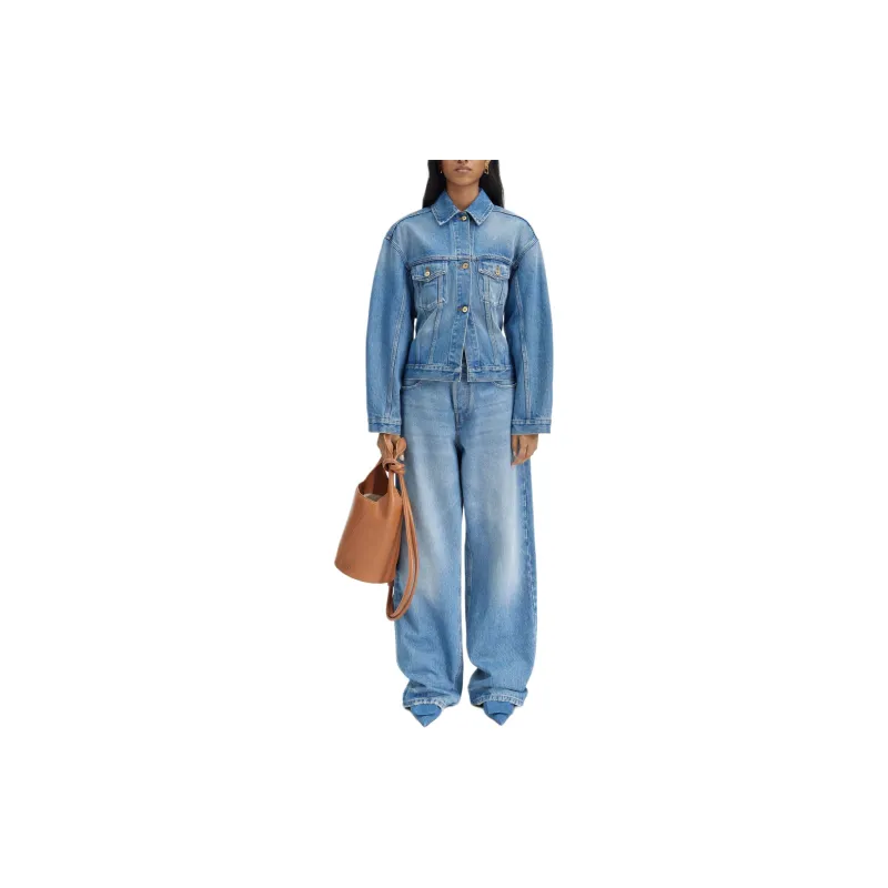 Jacquemus Month Jacket Denim Jacket Women's Blue-1
