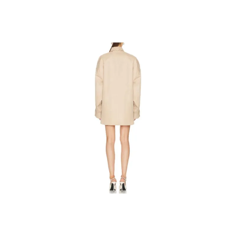 WARDROBE.NYC Drill Shirt Gabardine Minidress-1