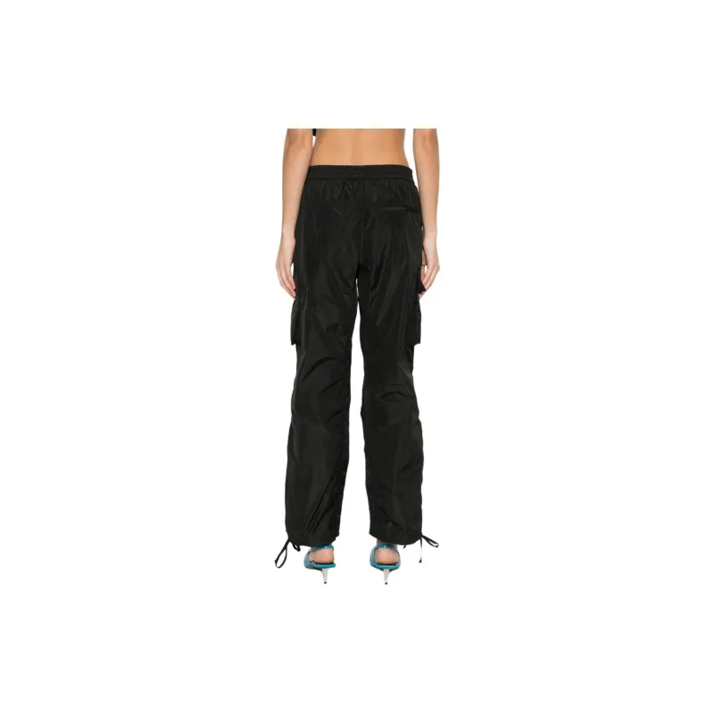 MSGM Wide Leg Drawstring Cargo Trousers-3