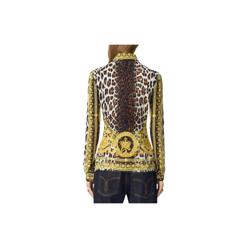VERSACE Leopard print Blouse-3