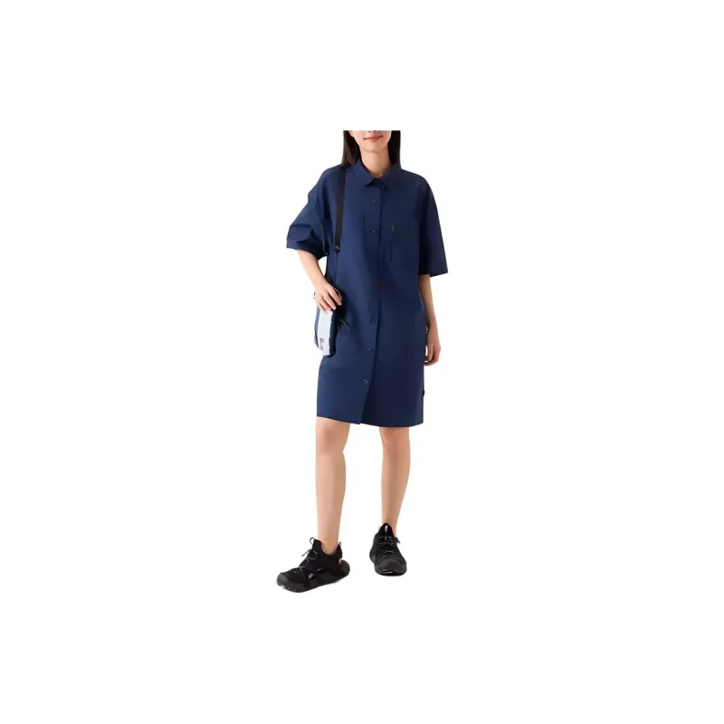 THE NORTH FACE CAMP UTILITY Short Sleeved Dress Women's Summit Blue-5