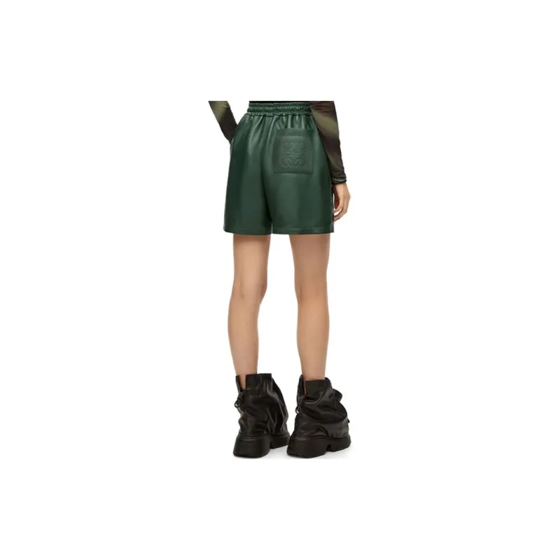 LOEWE Elasticated Shorts 'Bottle Green'-3