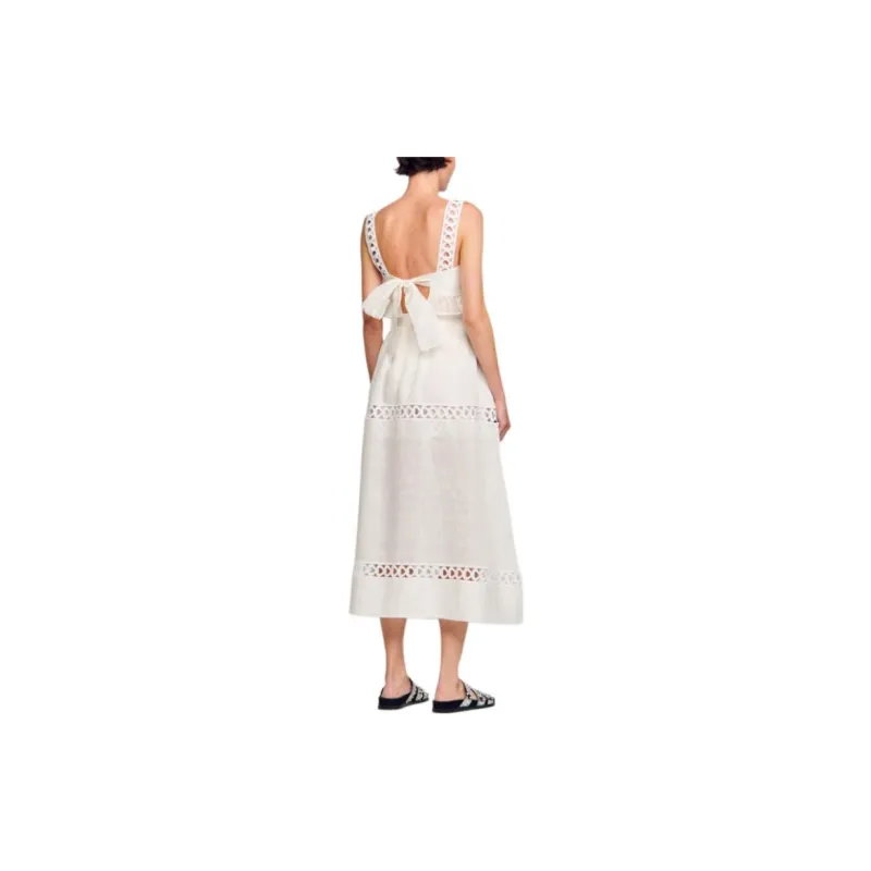 Sandro Casual Long Skirt Women's White-4