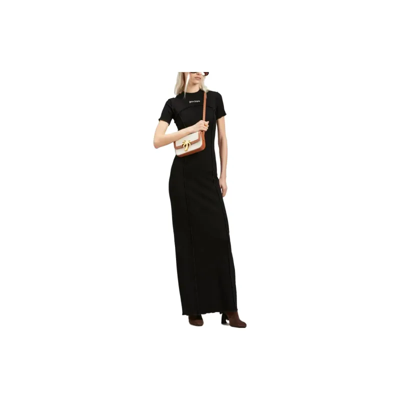 PALM ANGELS Logo embroidered Knitted Maxi Dress-2