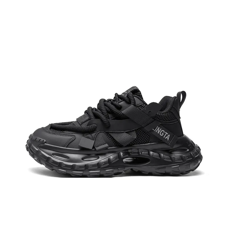 PNKE Anti-Slip Wear-Resistant Breathable Lightweight Height Increasing Low-Top Chunky Sneakers Men's-0