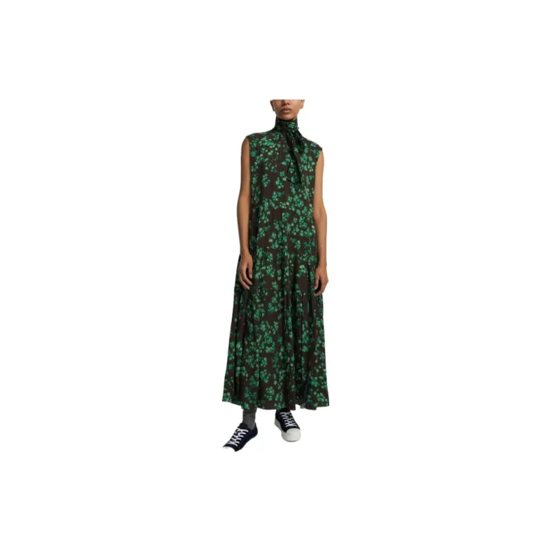 THEORY Sleeveless Dresses Women's Green-1