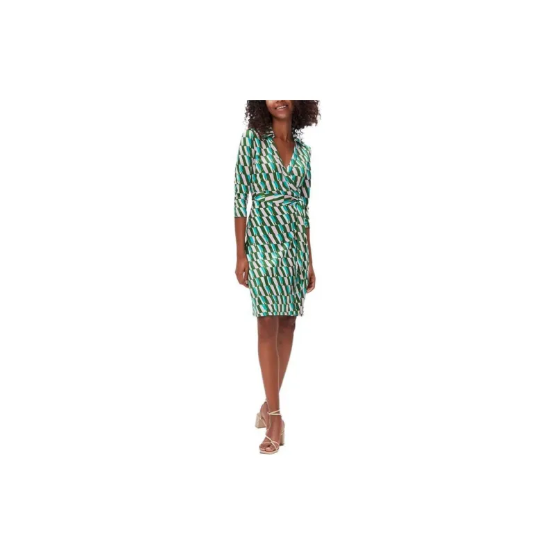 DVF Diane Von Furstenberg FW23 Long Sleeved Dress Women's Green-5