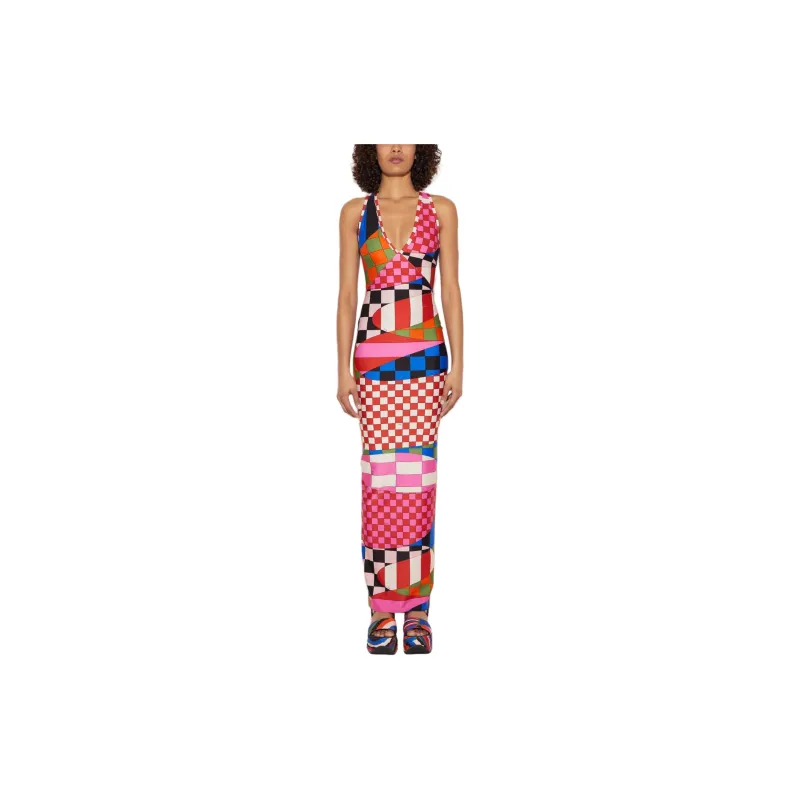 EMILIO PUCCI Giardino print Long Dress-1