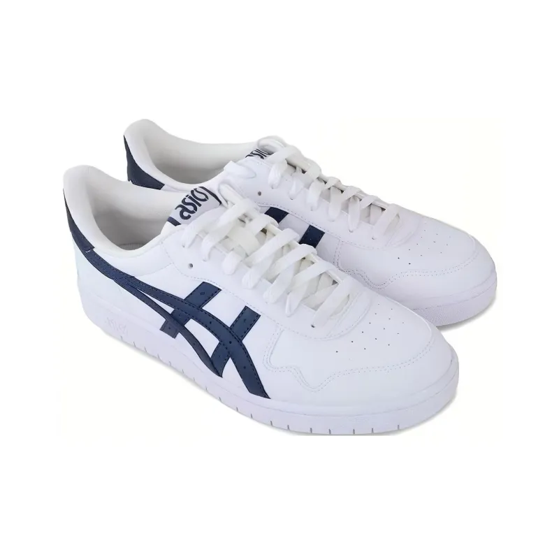 Asics JAPAN S Durable Breathable Low-Top Skateboard Shoes Men's White Black-2