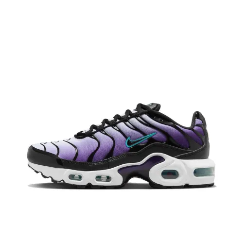 Nike Air Max Plus 'Black Grape' Abrasion Resistant Breathable Low Top Kids Lifestyle Shoes Black Purple Teenagers