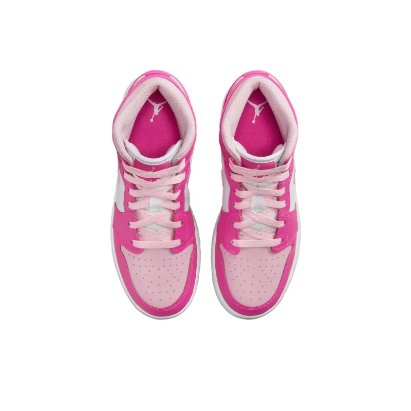 Jordan 1 Mid Fierce Pink GS-3