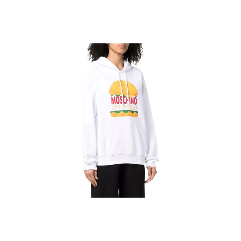 MOSCHINO Couture Logo Printed Drawstring Hoodie-3